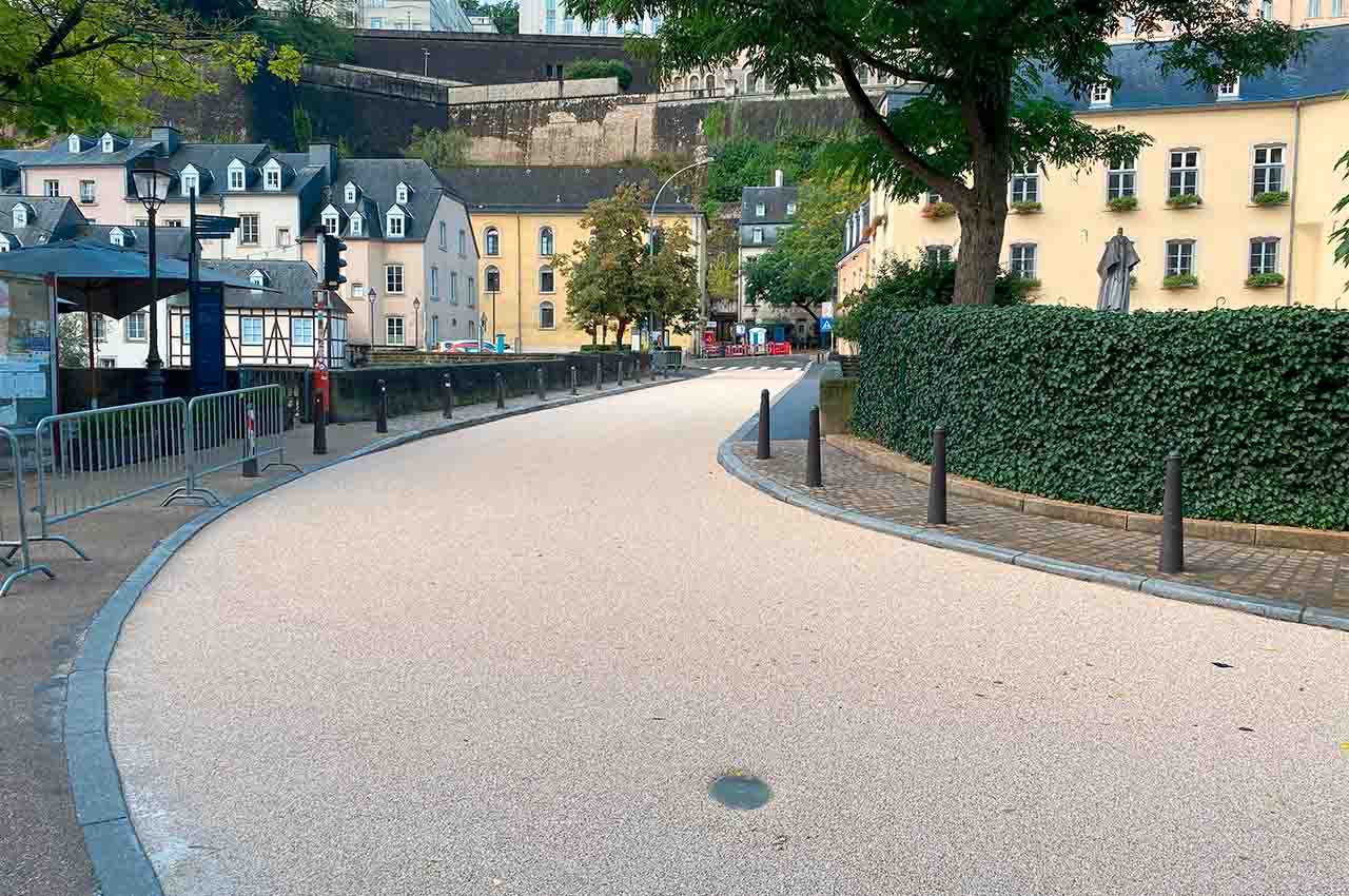 Techniroute Traitement de surface revetement securité Luxembourg Grund